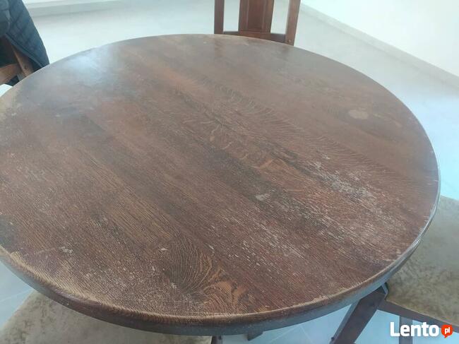 Stół dębowy holenderski okrągły