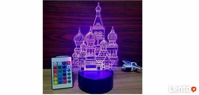 Lampka nocna LED 3 D domek, zamek