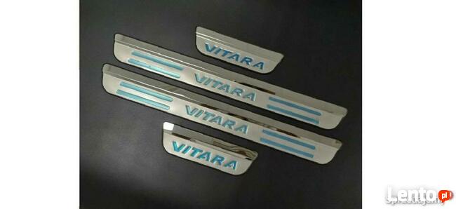 Listwy ozdobne na progi Suzuki Vitara, stal nierdzewna