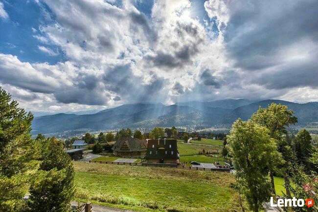 Ap. Bystra, Zakopane, widok na Tatry, wiosna Zakopane