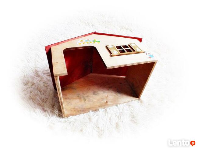 Domek drewniany dla świnki morskiej, szczurek, jeż pigmejsk