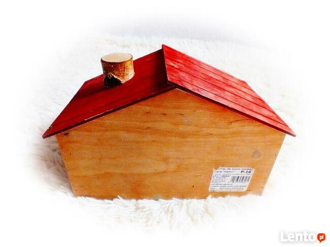 Domek drewniany dla świnki morskiej, szczurek, jeż pigmejsk