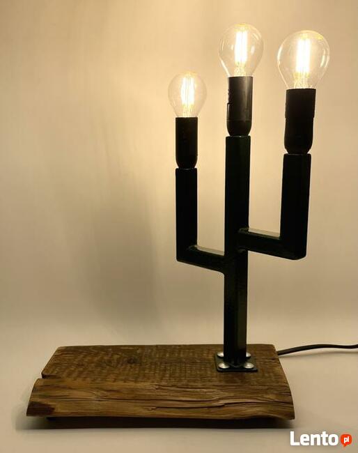 Niepowtarzalna lampka stołowa biurkowa Kaktus HandMade
