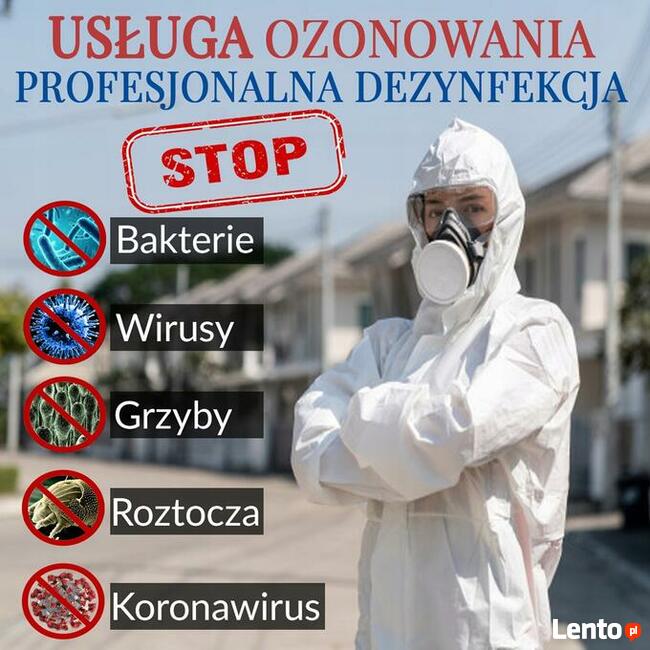 Ozonowanie mieszkań domów biur pomieszczeń dezynfekcja FV