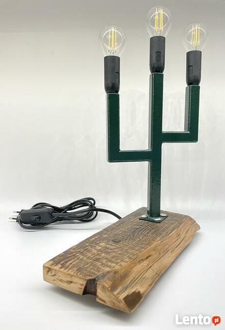 Niepowtarzalna lampka stołowa biurkowa Kaktus HandMade