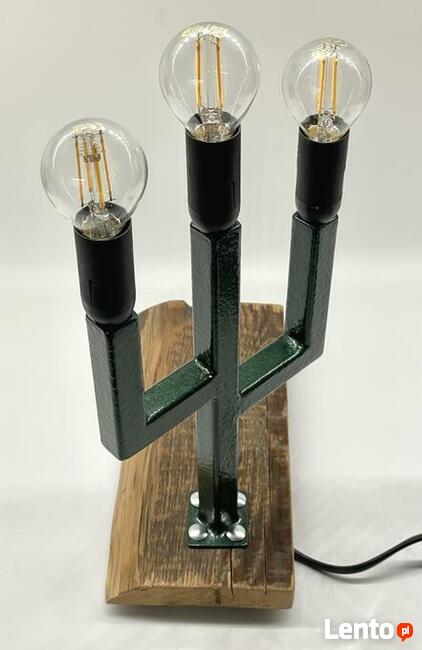 Niepowtarzalna lampka stołowa biurkowa Kaktus HandMade