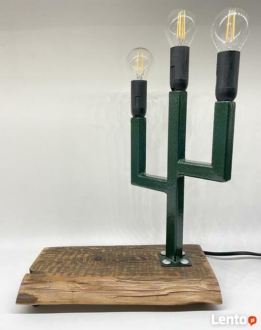 Niepowtarzalna lampka stołowa biurkowa Kaktus HandMade