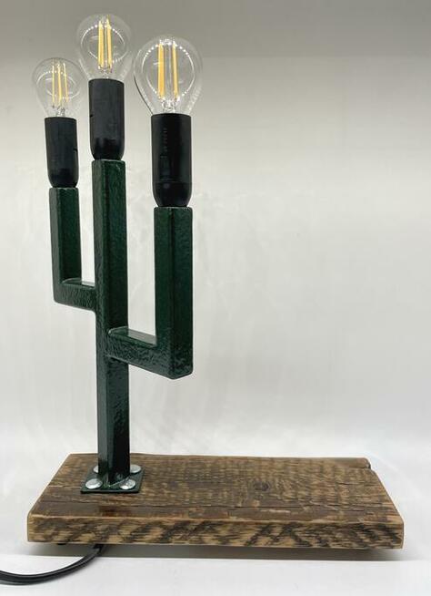 Niepowtarzalna lampka stołowa biurkowa Kaktus HandMade