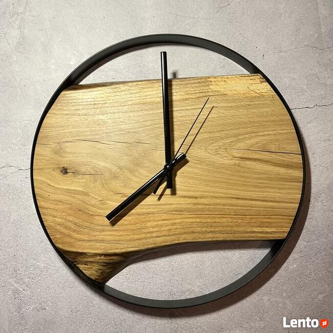 Unikatowy zegar ścienny, w obręczy 40 cm