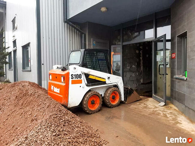 Miniładowarka Bobcat S100 S450 wynajem usługi budowa ogrody