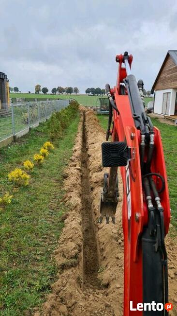 Pracę ziemne minikoparka, drenaż,niwelacja terenu