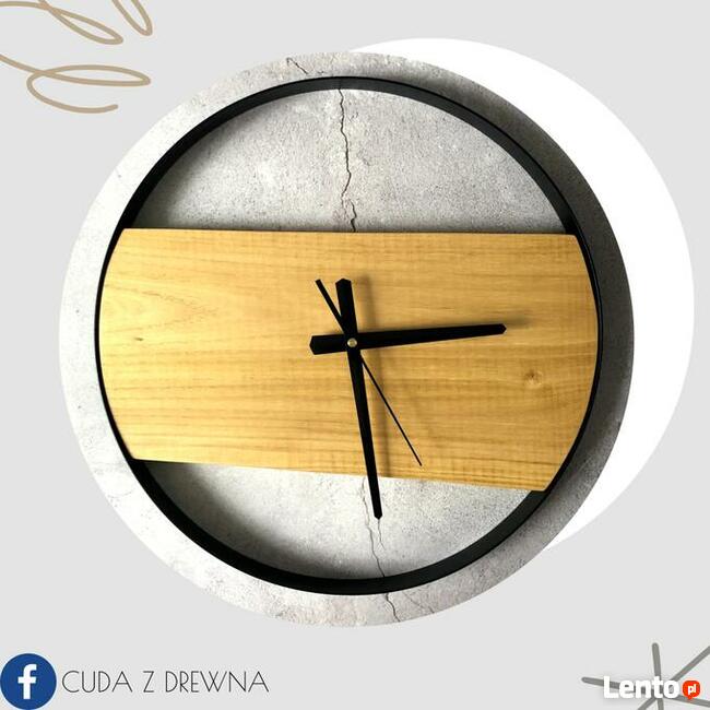 Unikatowy zegar ścienny, w obręczy 40 cm