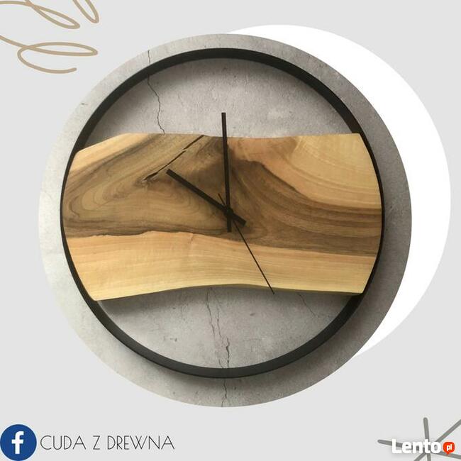 Unikatowy zegar ścienny, w obręczy 40 cm