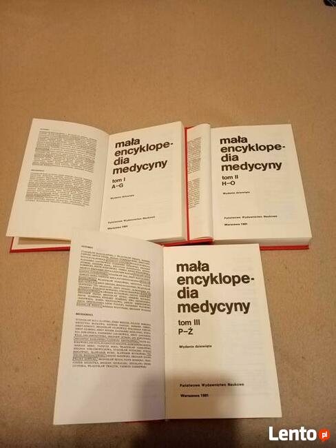 Mała encyklopedia medycyny tom 1-3 PWN wydanie dziewiąte 1991