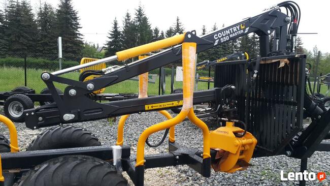 Przyczepa Leśna do drewna Country 3t Żuraw Dźwig 4.3 CHWYTAK