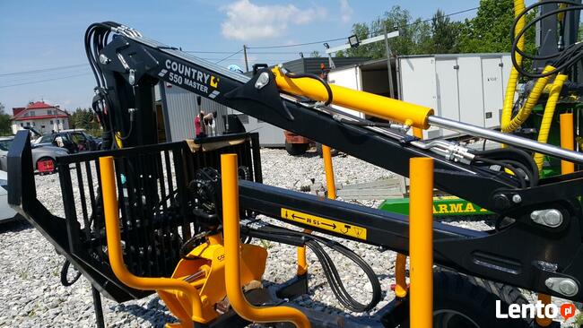 Przyczepa Leśna do drewna Country 3t Żuraw Dźwig 4.3 CHWYTAK
