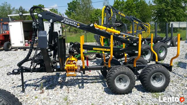 Przyczepa Leśna do drewna Country 3t Żuraw Dźwig 4.3 CHWYTAK