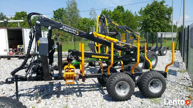 Przyczepa Leśna do drewna Country 3t Żuraw Dźwig 4.3 CHWYTAK