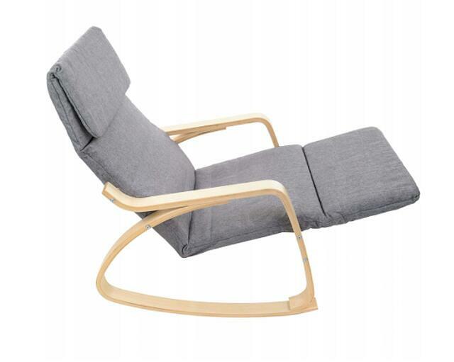 Fotel BUJANY 120 kg. Regulowany Podnóżek Krzesło Bujak