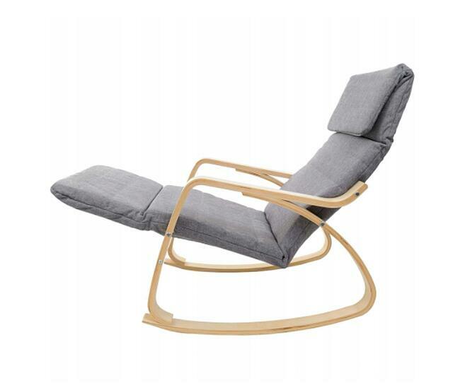 Fotel BUJANY 120 kg. Regulowany Podnóżek Krzesło Bujak