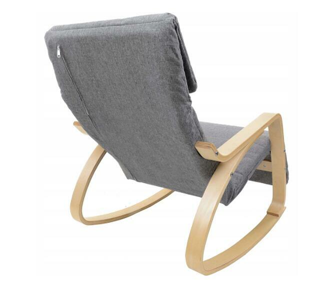 Fotel BUJANY 120 kg. Regulowany Podnóżek Krzesło Bujak