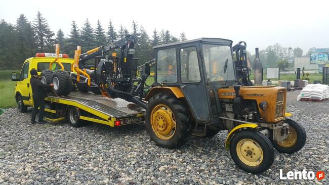 Przyczepa Leśna do URSUS 330 Country 5t Żuraw Dźwig 4,3m TUZ