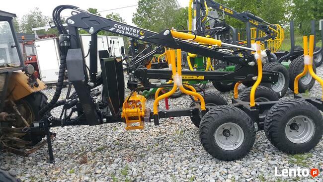 Przyczepa Leśna do drewna Country 3t Żuraw Dźwig 4.3 CHWYTAK