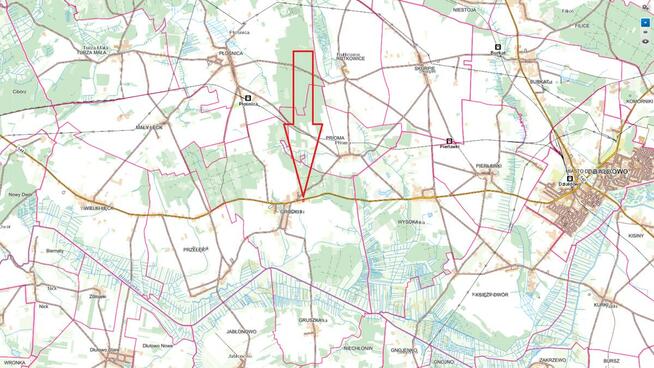 Atrakcyjna działka w miejscowości Gródki .