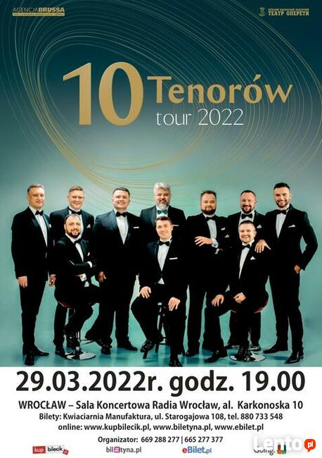 Koncert 10 Tenorów -29.03.2022 Sala Koncertowa Radia Wrocław