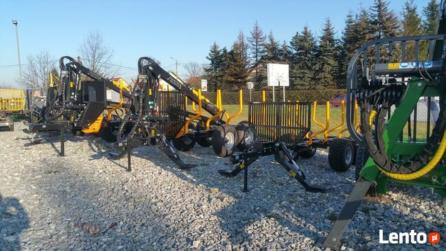 Przyczepa Leśna do drewna URSUS 3t Żuraw Dźwig 4,3 CHWYTAK