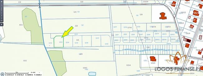 Działka budowlana Mścice gm. Będzino Mścice, Strzeżenice