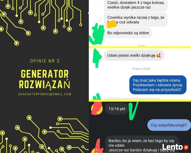 Zaliczenia/Rozwiązania/Sprawozdania - Generator Rozwiązań