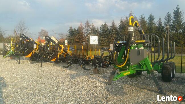 Przyczepa Leśna do drewna URSUS 3t Żuraw Dźwig 4,3 CHWYTAK