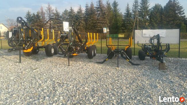 Przyczepa Leśna do drewna URSUS 3t Żuraw Dźwig 4,3 CHWYTAK