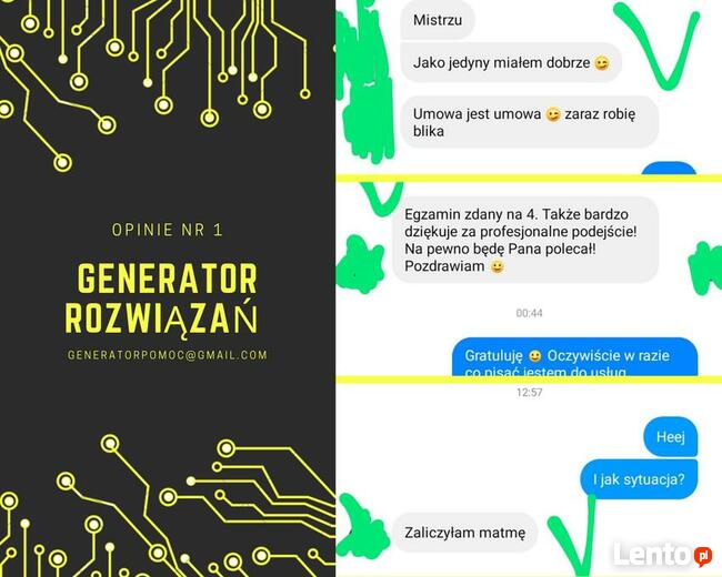 Zaliczenia/Rozwiązania/Sprawozdania - Generator Rozwiązań