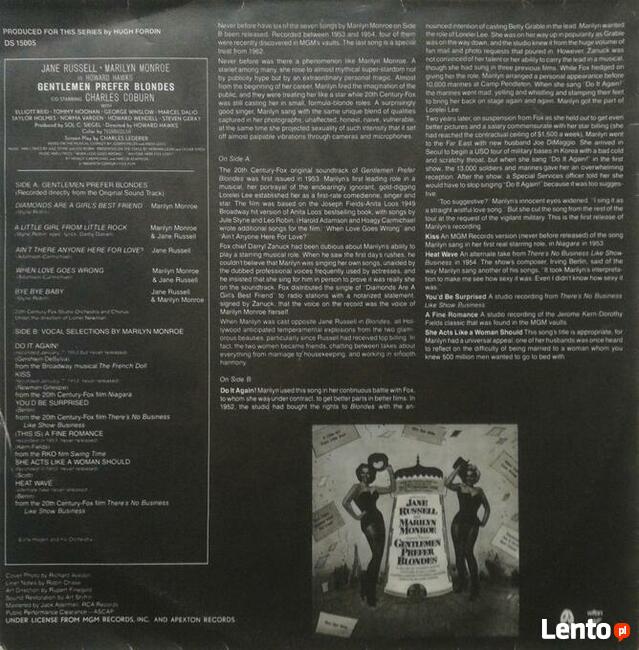 Marilyn Monroe - Never Before and never Again L.P.