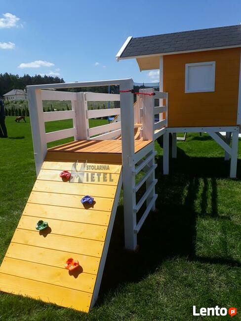 Zestaw słoneczny domek dla małych dzieci z mostkiem OKAZJA