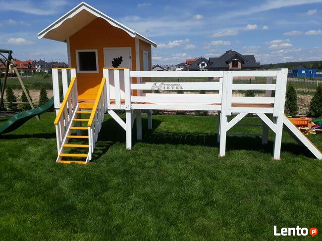 Zestaw słoneczny domek dla małych dzieci z mostkiem OKAZJA