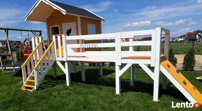 Zestaw słoneczny domek dla małych dzieci z mostkiem OKAZJA