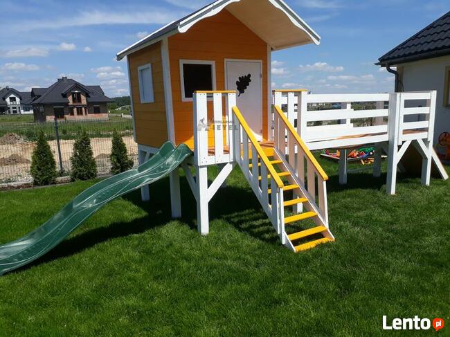 Zestaw słoneczny domek dla małych dzieci z mostkiem OKAZJA