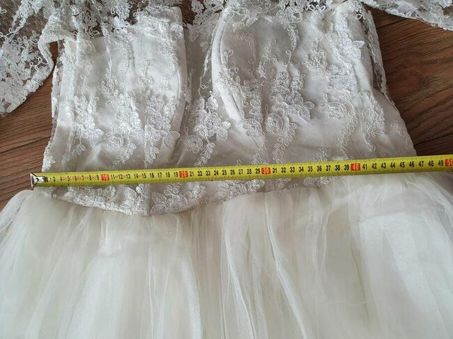 Suknia ślubna, krótka, w stylu lat 50.