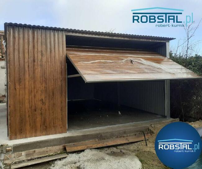 Garaż blaszany 4x5 Orzech-Producent Montaż Gratis