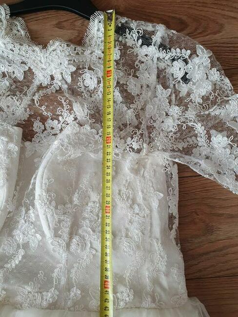 Suknia ślubna, krótka, w stylu lat 50.