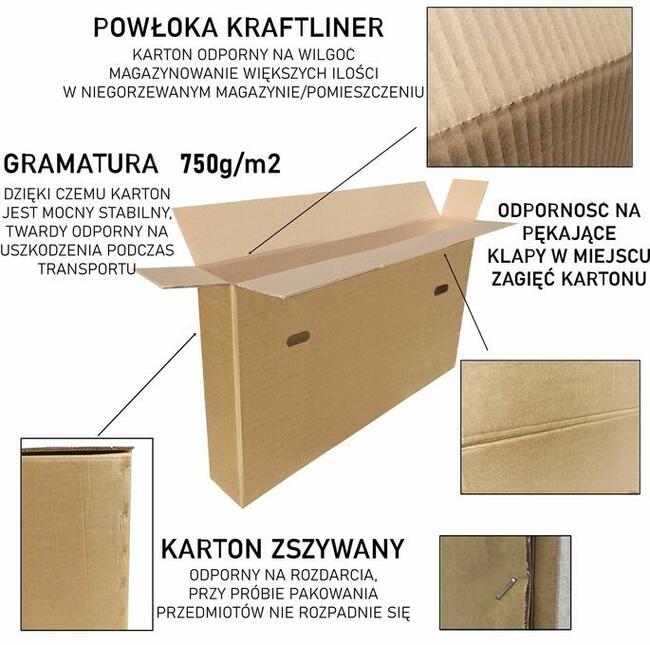 Karton Pudło Na Rower 26/28 Mocny Trwały 750g/m2