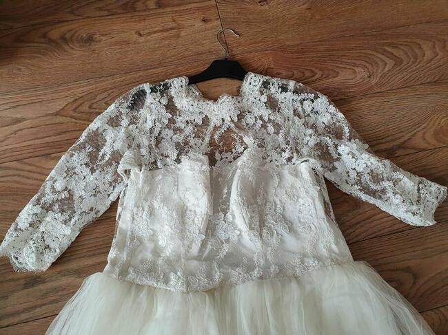 Suknia ślubna, krótka, w stylu lat 50.