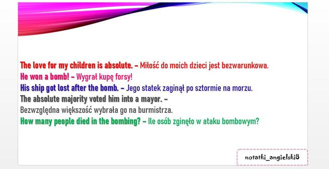 15 letnie Notatki język angielski matura