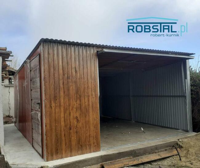 Garaż blaszany 4x5 Orzech-Producent Montaż Gratis