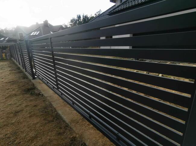 BRAMA Przesuwna KPL Palisada Nowoczesn 150cmx500cm PRODUCENT
