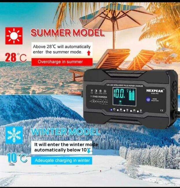 Prostownik ladowarka 10A automatyczny NOWY