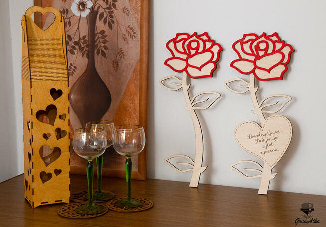 Prezent WALENTYNKOWY RÓŻA z Grawerem